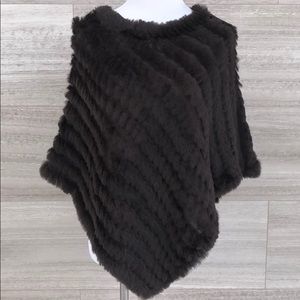 Beautiful Chocolate Brown Faux Fur Wrap/Cape S/M